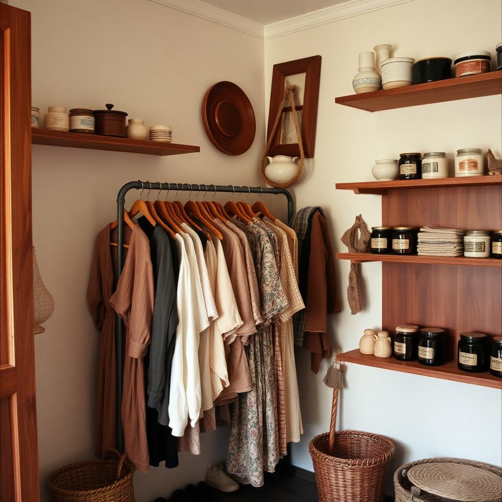 Espaço da casa que abriga um projeto independente de moda autoral